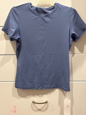 CRZ YOGA Dusty Blue Crewneck Short Sleeve Tee